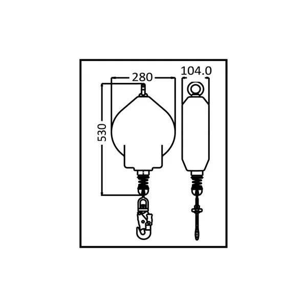 Antichute de charge (maxi 500 kg) 20m de cable
