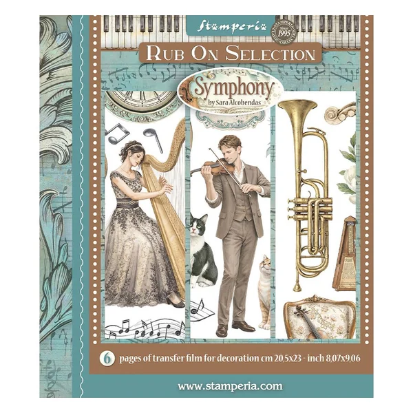 Assortiment de Rub On XL Stamperia « Symphony »