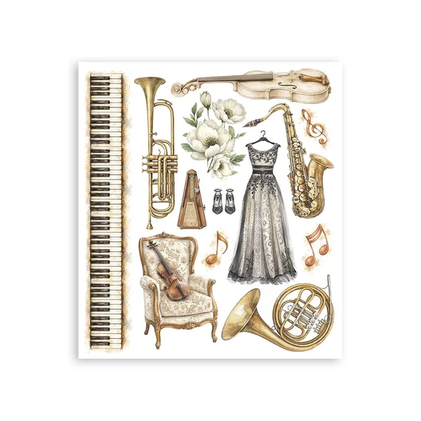 Assortiment de Rub On XL Stamperia « Symphony »