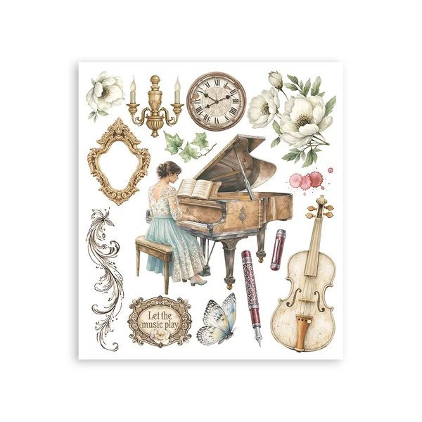 Assortiment de Rub On XL Stamperia « Symphony »