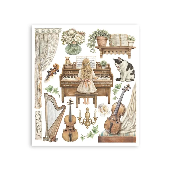 Assortiment de Rub On XL Stamperia « Symphony »