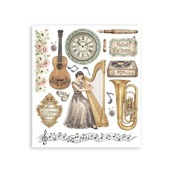 Assortiment de Rub On XL Stamperia « Symphony »