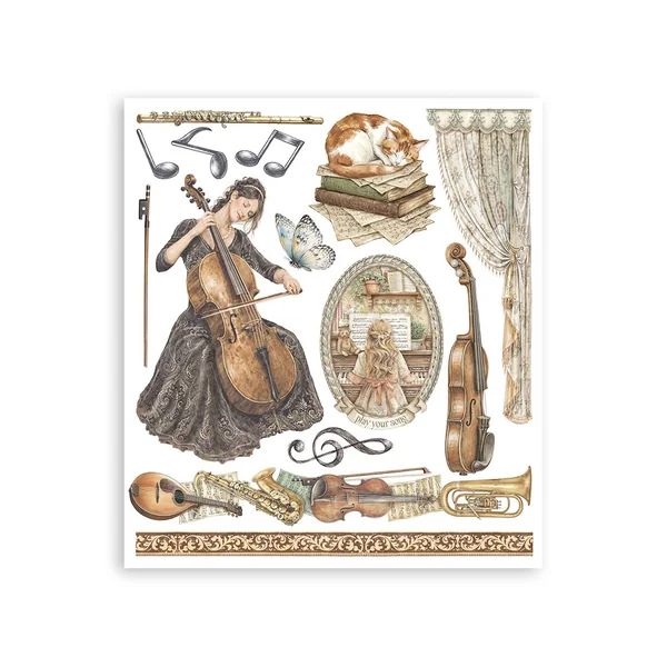 Assortiment de Rub On XL Stamperia « Symphony »
