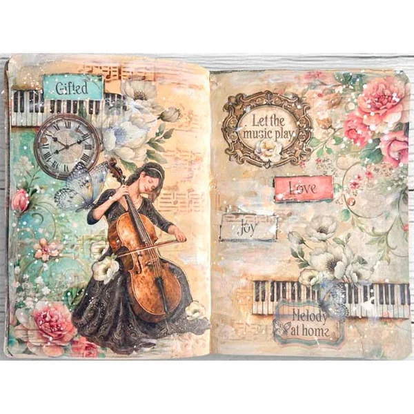 Assortiment de Rub On XL Stamperia « Symphony »