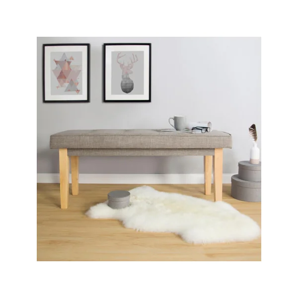 Banquette grise scandinave