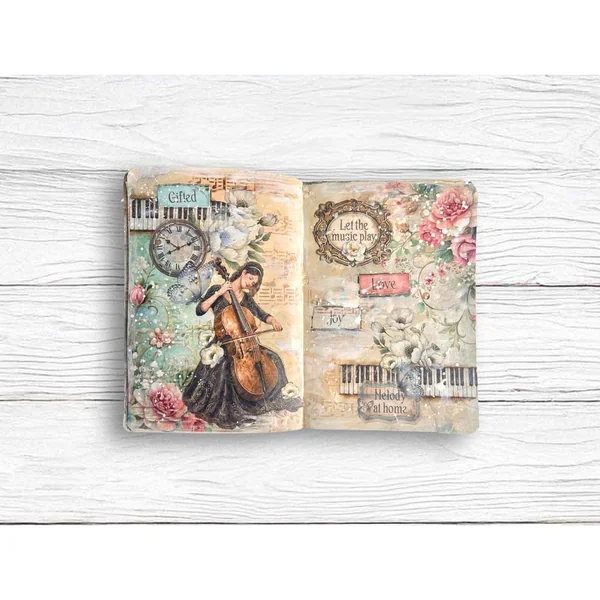 Bloc de papier scrapbooking Stamperia « Symphony Backgrounds »