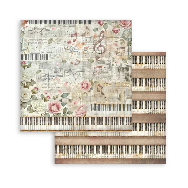 Bloc de papier scrapbooking Stamperia « Symphony Backgrounds »