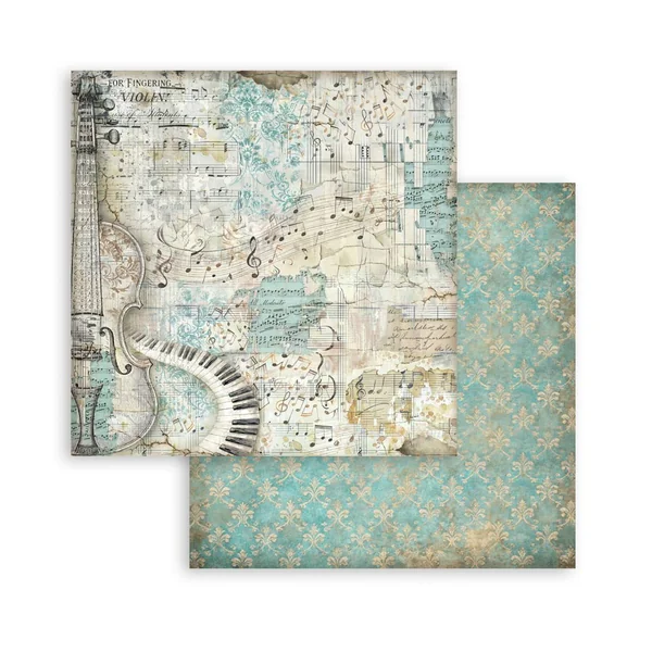 Bloc de papier scrapbooking Stamperia « Symphony Backgrounds »