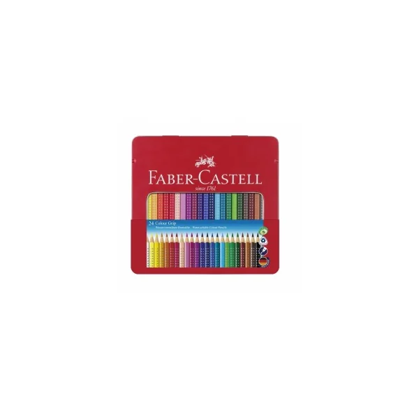 Boite Métal Crayons de Couleurs GRIP - Faber Castell