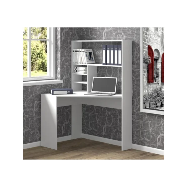 Bureau angle blanc