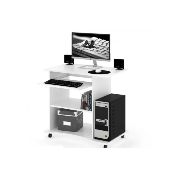Bureau informatique blanc table d'ordinateur bureau informatique
