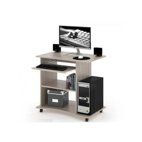 Bureau informatique chêne table d'ordinateur bureau informatique