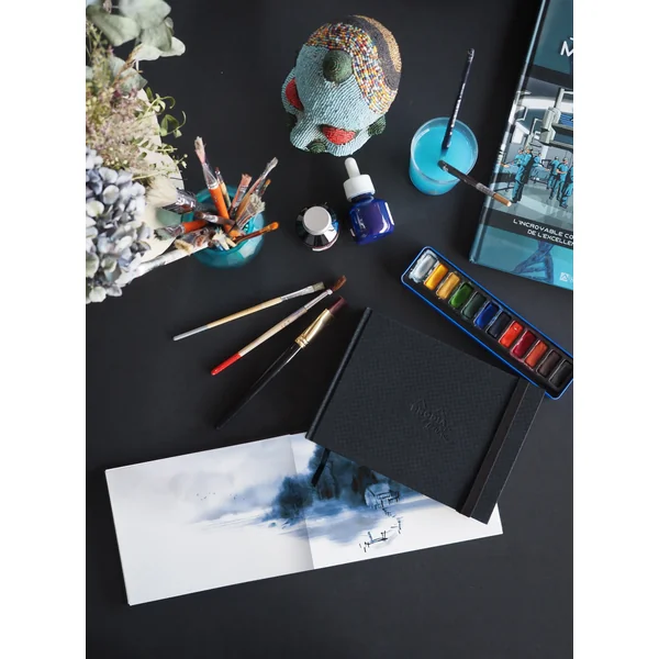 Carnet Aquarelle Rhodia Touch - A6 - Paysage - 40 pages - 300g/m² - 100% coton - Grain fin