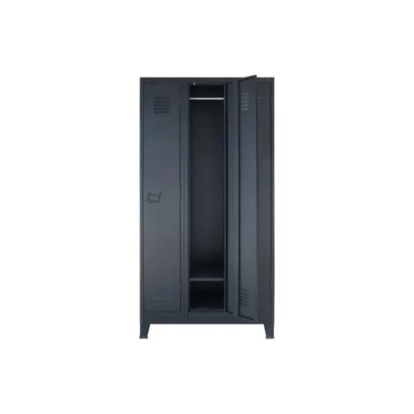 Casier vestiaire armoire en acier x3 noir Vestiaire professionnel Casier métallique