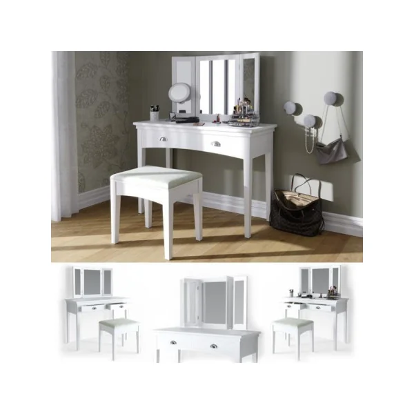 Coiffeuse table maquillage avec tabouret