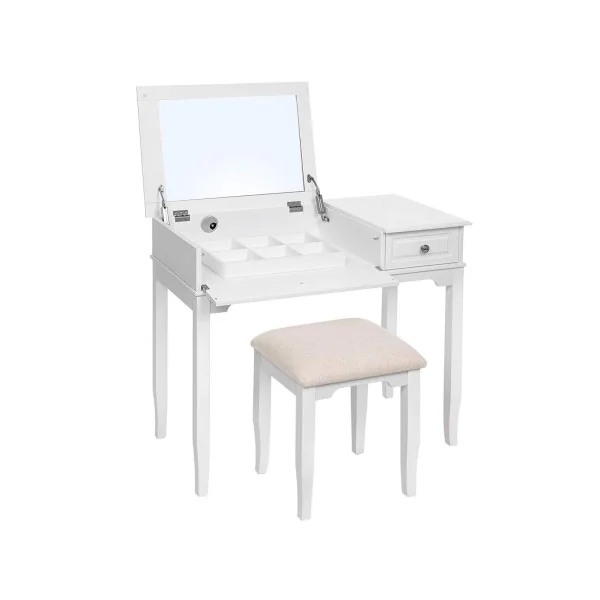 Coiffeuse table maquillage miroir rétractable