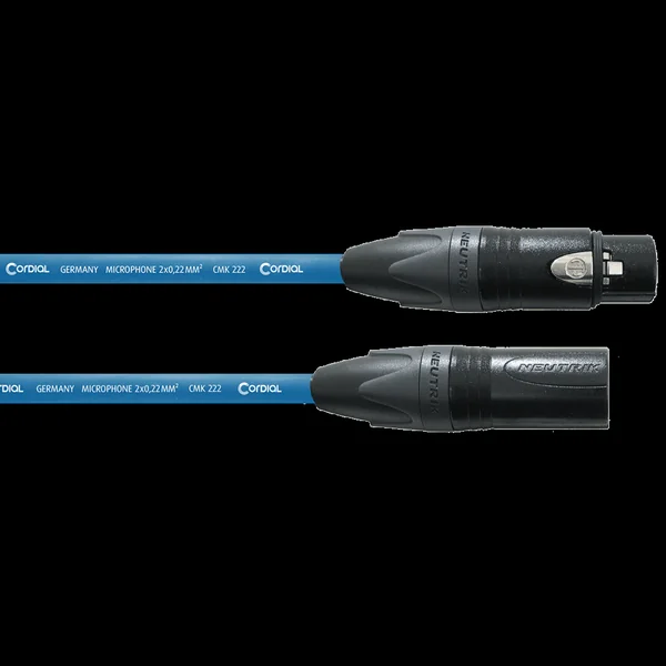 Cordial Câble micro XLR 10 m bleu