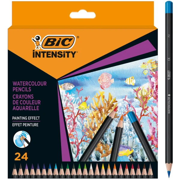 Crayons d'aquarelle Intensity ensemble de 24