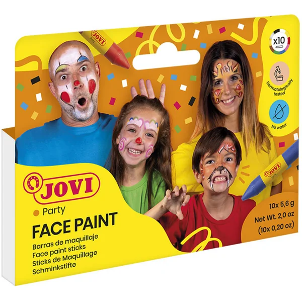 Crayons de couleur pour le visage Lot de 10
