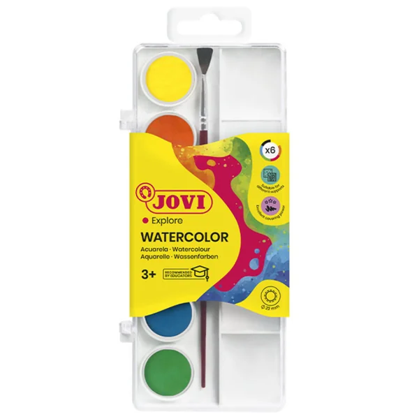 Ensemble d'aquarelle 6 couleurs