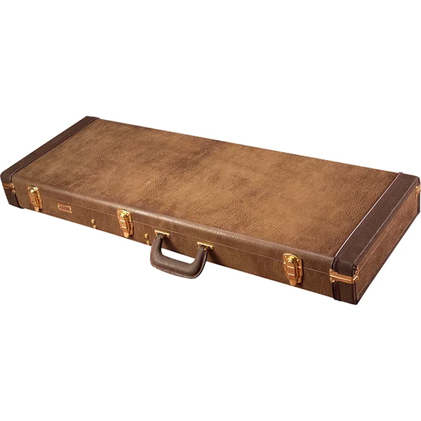 GW-ELEC-VIN Deluxe Wood Electric Guitar Case Vintage Brown