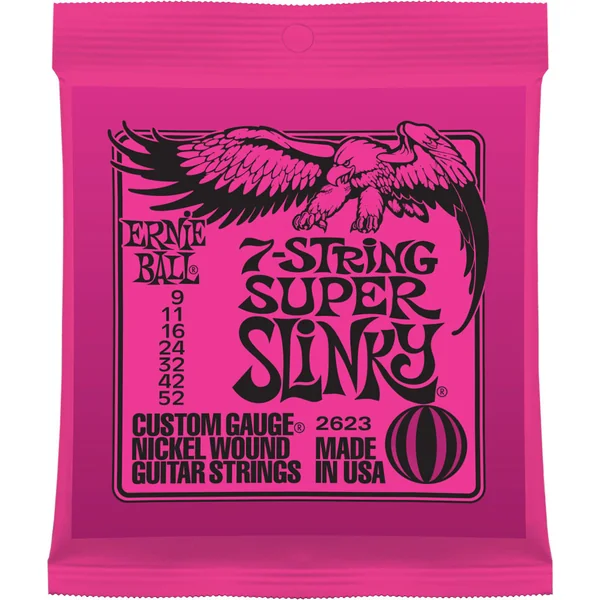Jeu de Cordes Ernie Ball 2623 Super Slinky 7 Cordes 9-52