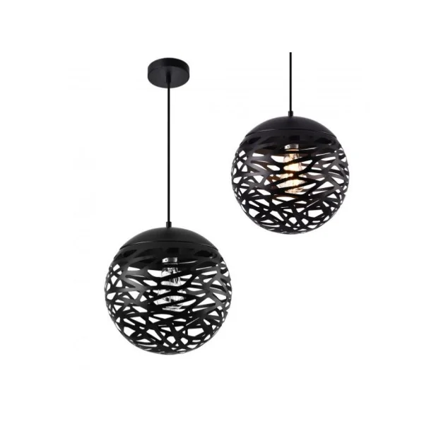 Lampe à suspension noir métal