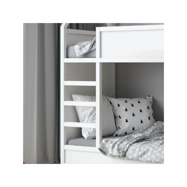 Lit montessori superposé mezzanine pour enfant 90x200 cm lit cabane avec deux lits lit maison lit enfant