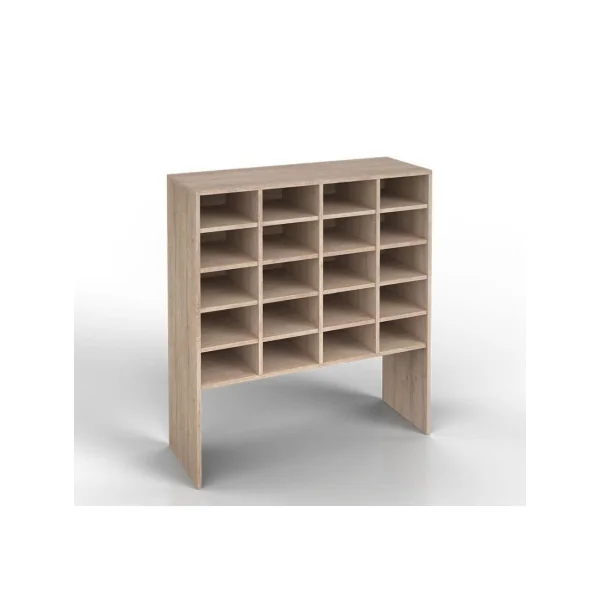 Meuble à chaussure rangement chaussure 20 cases chêne étagère chaussure surélevé