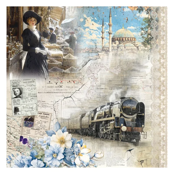 Papier scrapbooking « Eastern Journey »