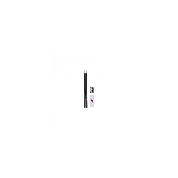 Set de 2 crayons Graphite HB + taille-crayon & Gomme - Bruynzeel