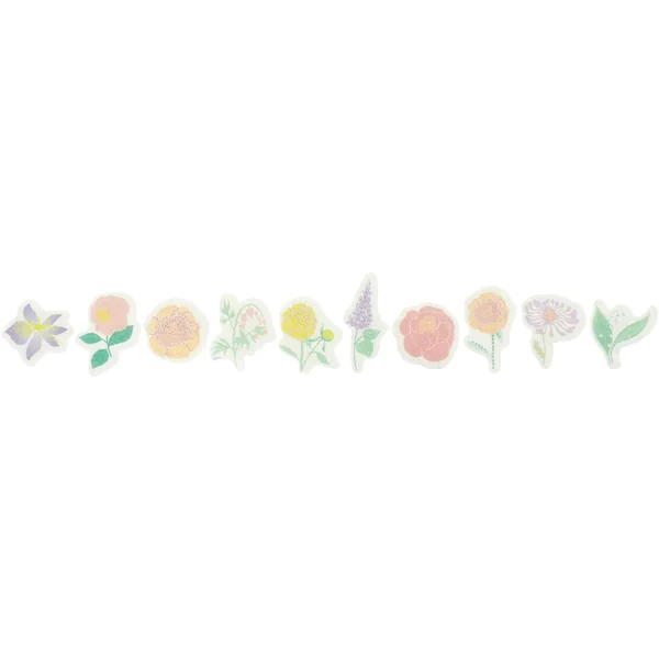 Stickers washi « Fleurs pastel »