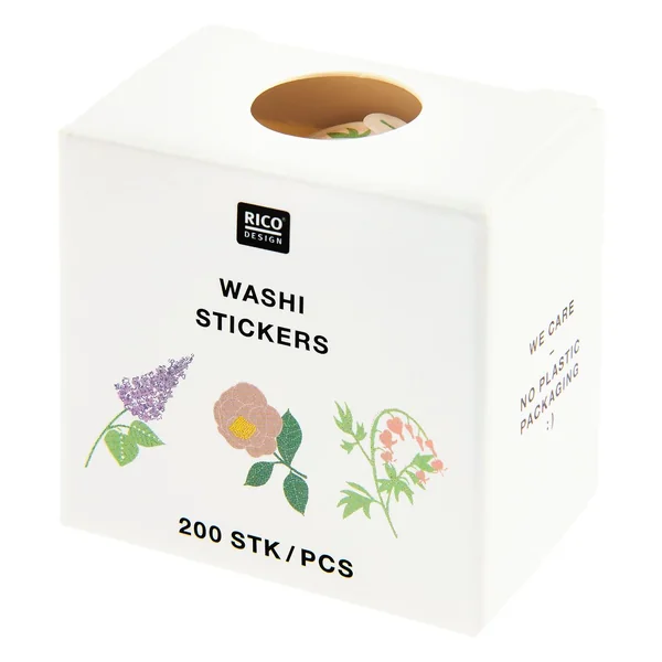 Stickers washi « Fleurs pastel »