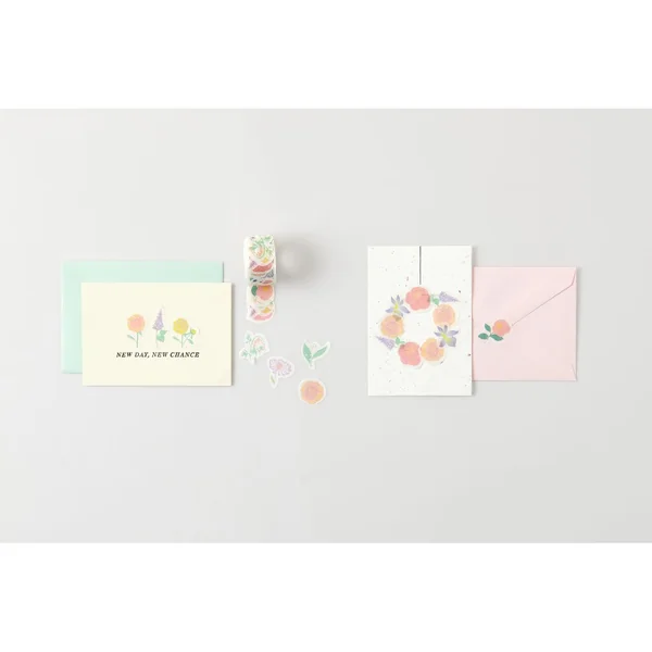 Stickers washi « Fleurs pastel »