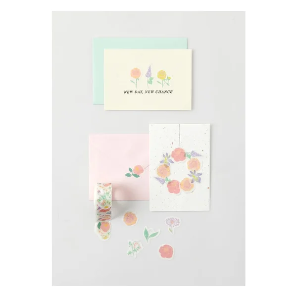 Stickers washi « Fleurs pastel »