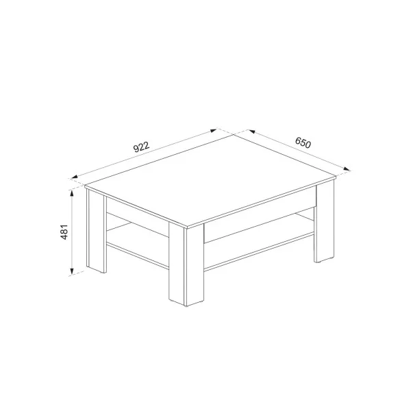 Table basse blanche avec tiroir table basse avec rangement table salon table basse rectangulaire
