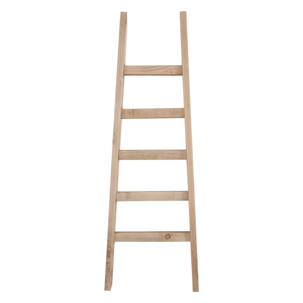 Échelle en bois, à base evasée